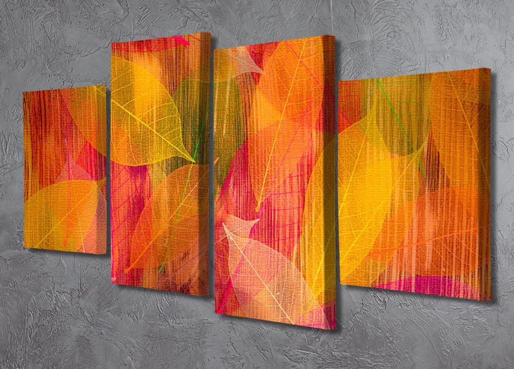 Autumn leaves texture 4 Split Panel Canvas  - Canvas Art Rocks - 2