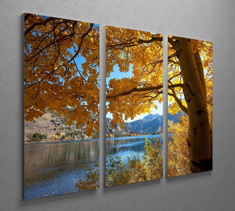 Autumn mountain lake 3 Split Panel Canvas Print - Canvas Art Rocks - 2