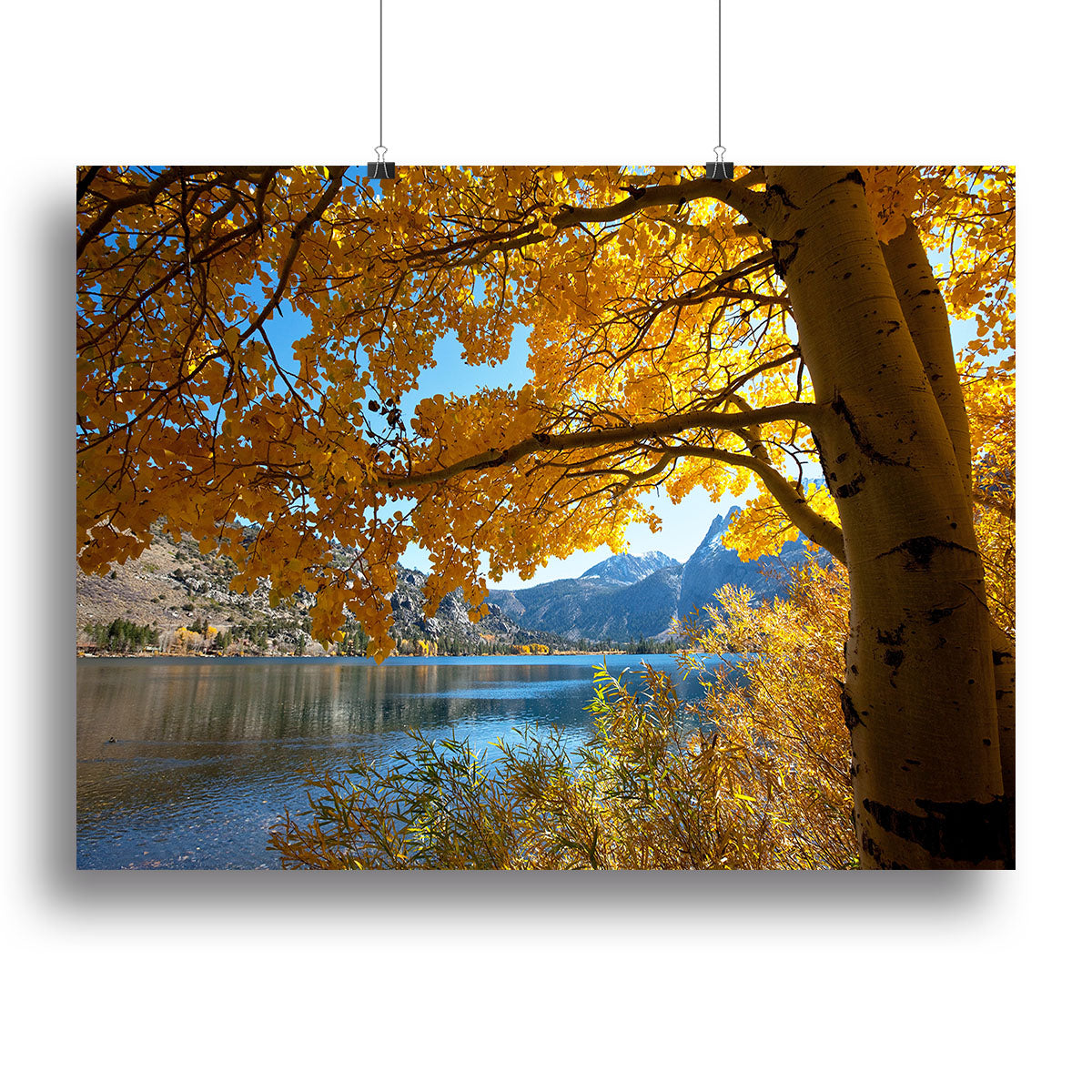 Autumn mountain lake Canvas Print or Poster - Canvas Art Rocks - 2