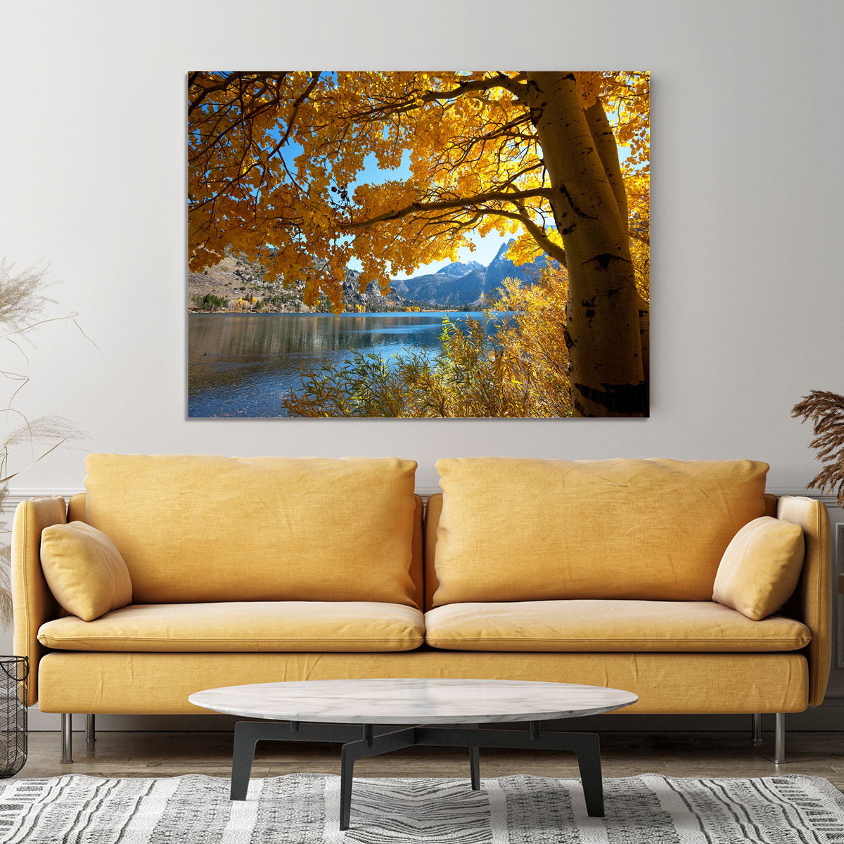 Autumn mountain lake Canvas Print or Poster - Canvas Art Rocks - 4