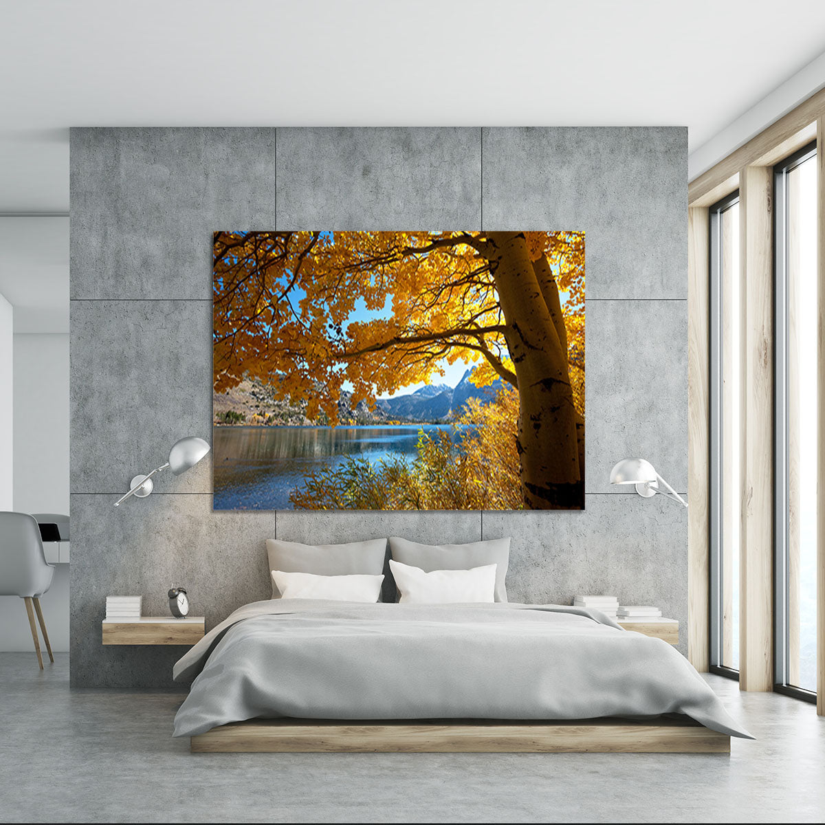 Autumn mountain lake Canvas Print or Poster - Canvas Art Rocks - 5