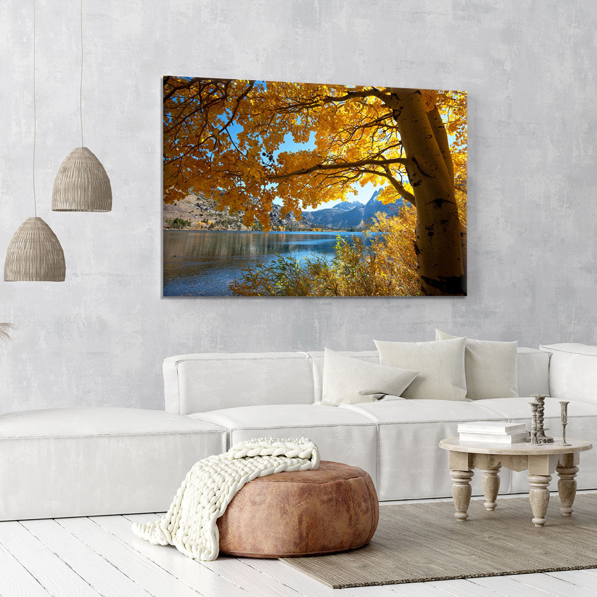 Autumn mountain lake Canvas Print or Poster - Canvas Art Rocks - 6