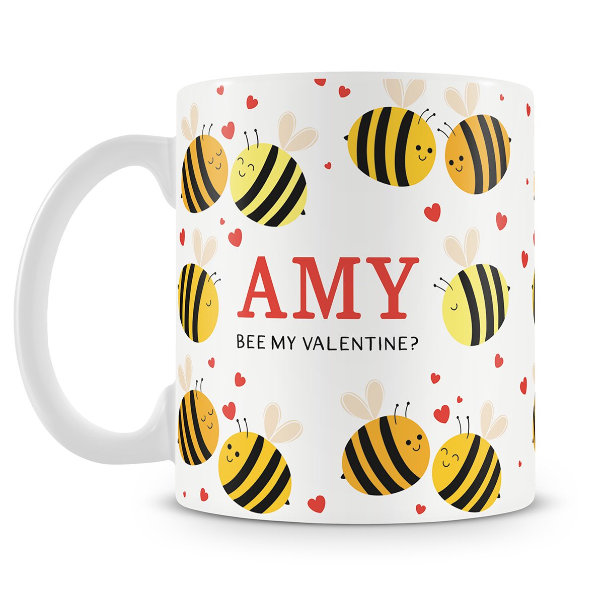 Personalised Bee My Valentine Mug