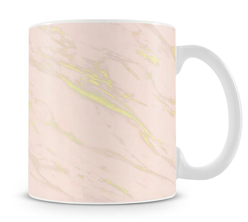 Baby Pink Marble with Gold Veins Mug - Canvas Art Rocks - 1