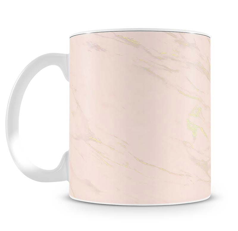 Baby Pink Marble with Gold Veins Mug - Canvas Art Rocks - 1