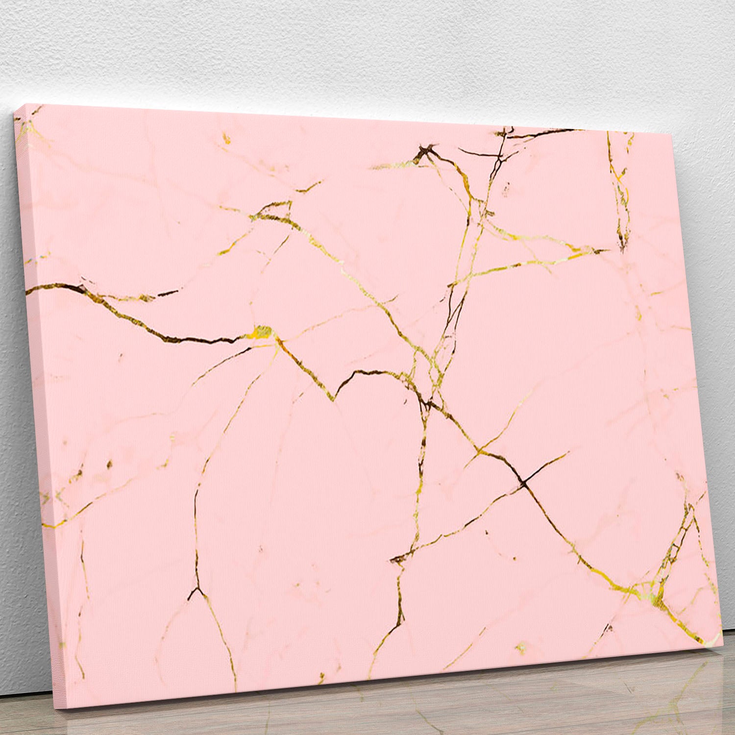 Baby Pink and Gold Marble Canvas Print or Poster - Canvas Art Rocks - 1