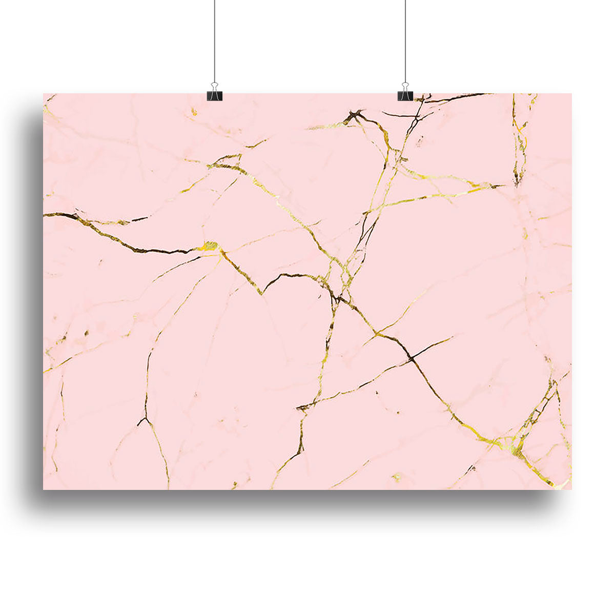 Baby Pink and Gold Marble Canvas Print or Poster - Canvas Art Rocks - 2