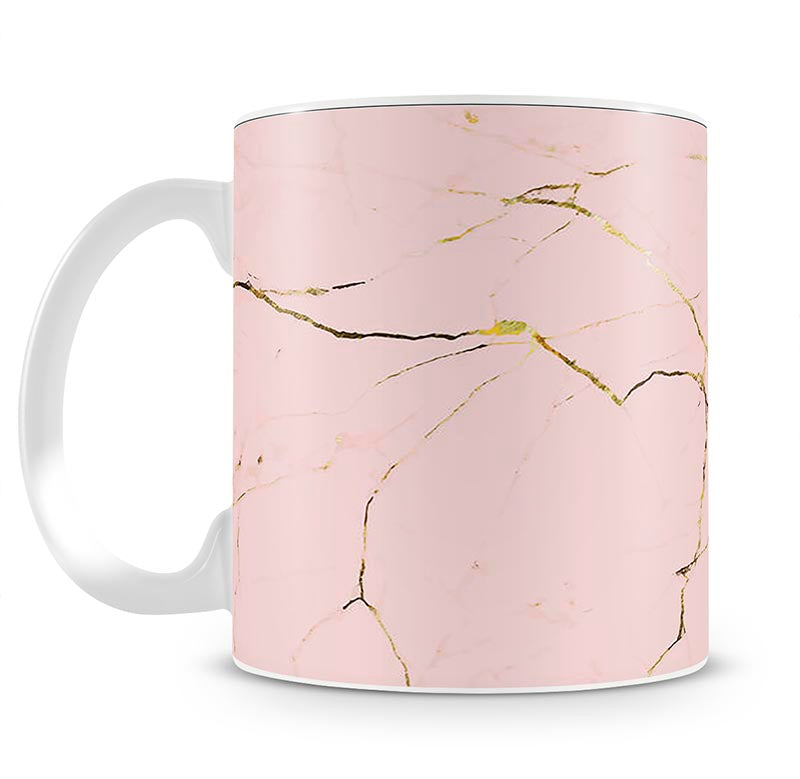 Baby Pink and Gold Marble Mug - Canvas Art Rocks - 1