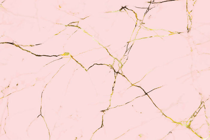 Baby Pink and Gold Marble Wall Mural Wallpaper
