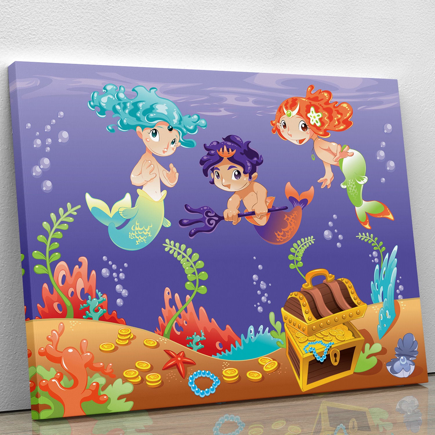Baby Sirens and Baby Triton Canvas Print or Poster - Canvas Art Rocks - 1