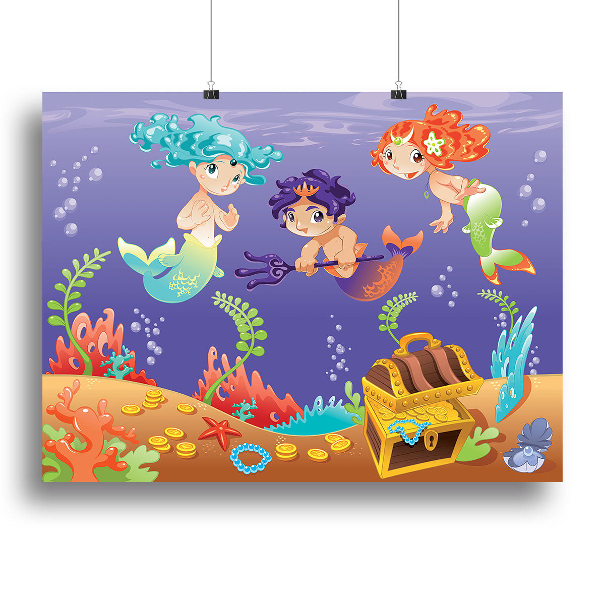Baby Sirens and Baby Triton Canvas Print or Poster - Canvas Art Rocks - 2