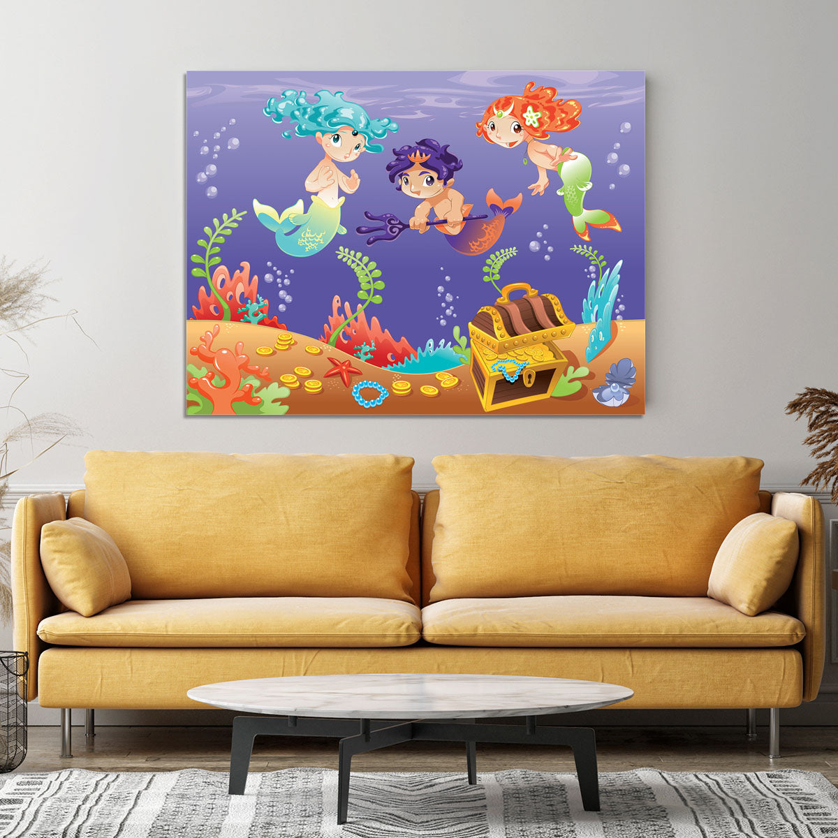 Baby Sirens and Baby Triton Canvas Print or Poster - Canvas Art Rocks - 4