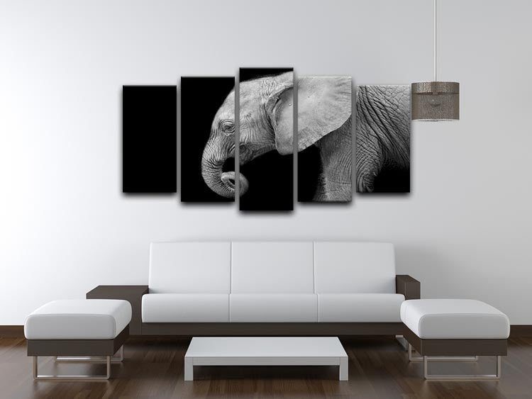Baby elephant 5 Split Panel Canvas - Canvas Art Rocks - 3