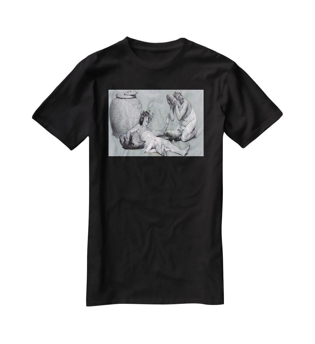 Bacchus and Silenus by Alma Tadema T-Shirt - Canvas Art Rocks - 1