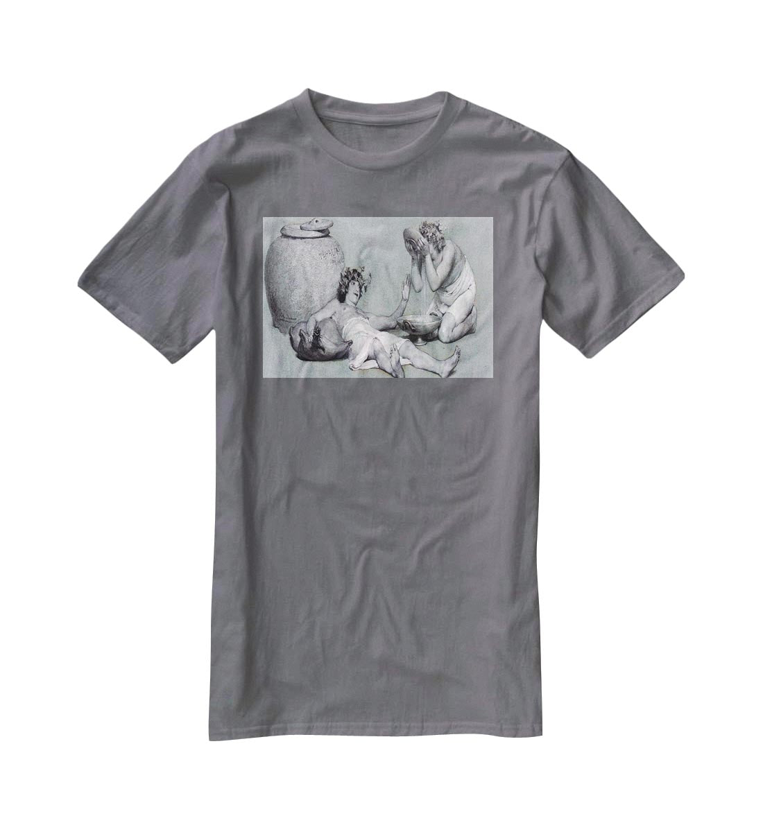 Bacchus and Silenus by Alma Tadema T-Shirt - Canvas Art Rocks - 3