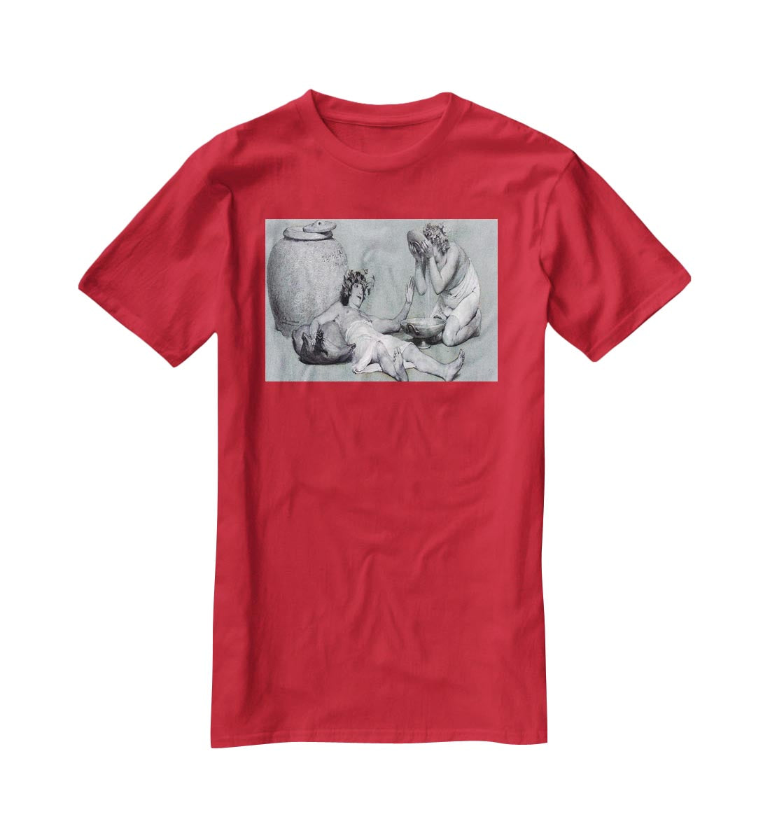 Bacchus and Silenus by Alma Tadema T-Shirt - Canvas Art Rocks - 4