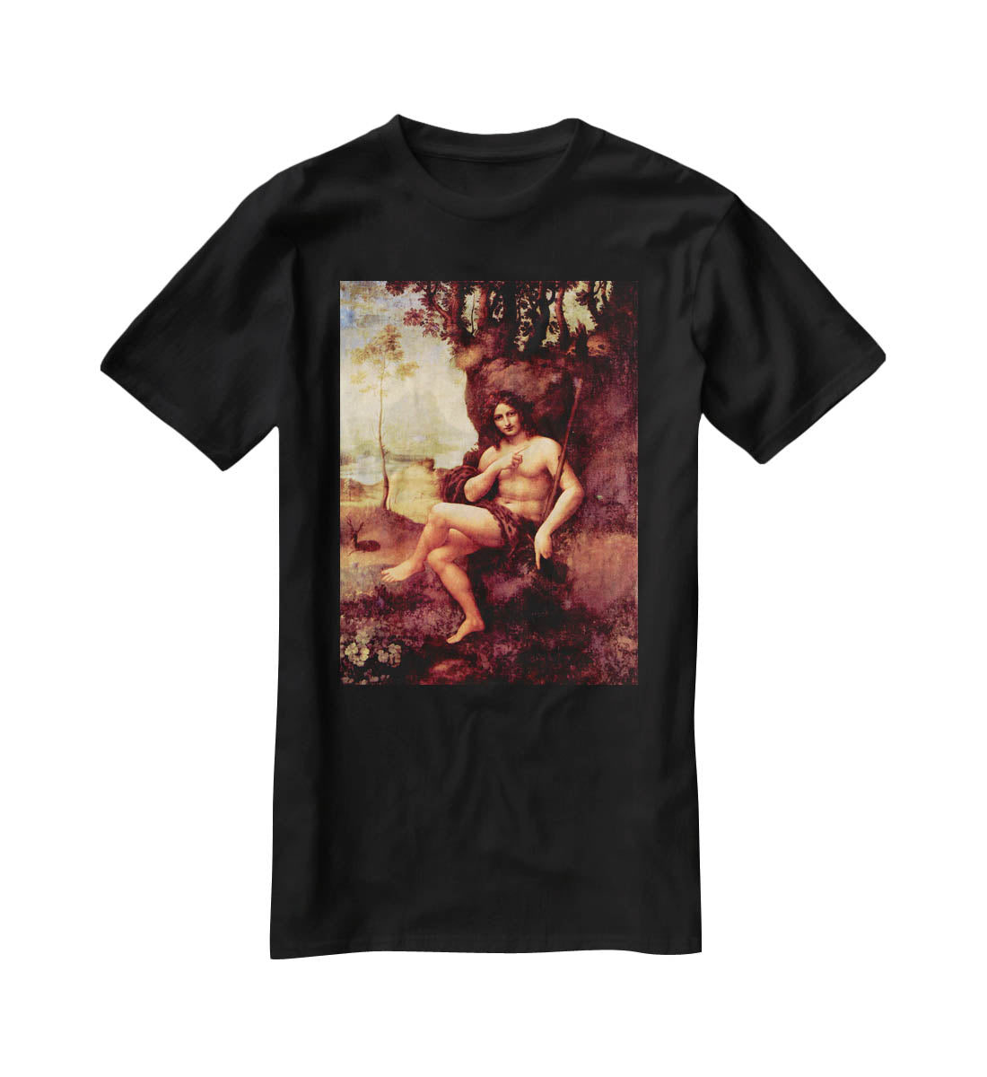 Bacchus by Da Vinci T-Shirt - Canvas Art Rocks - 1