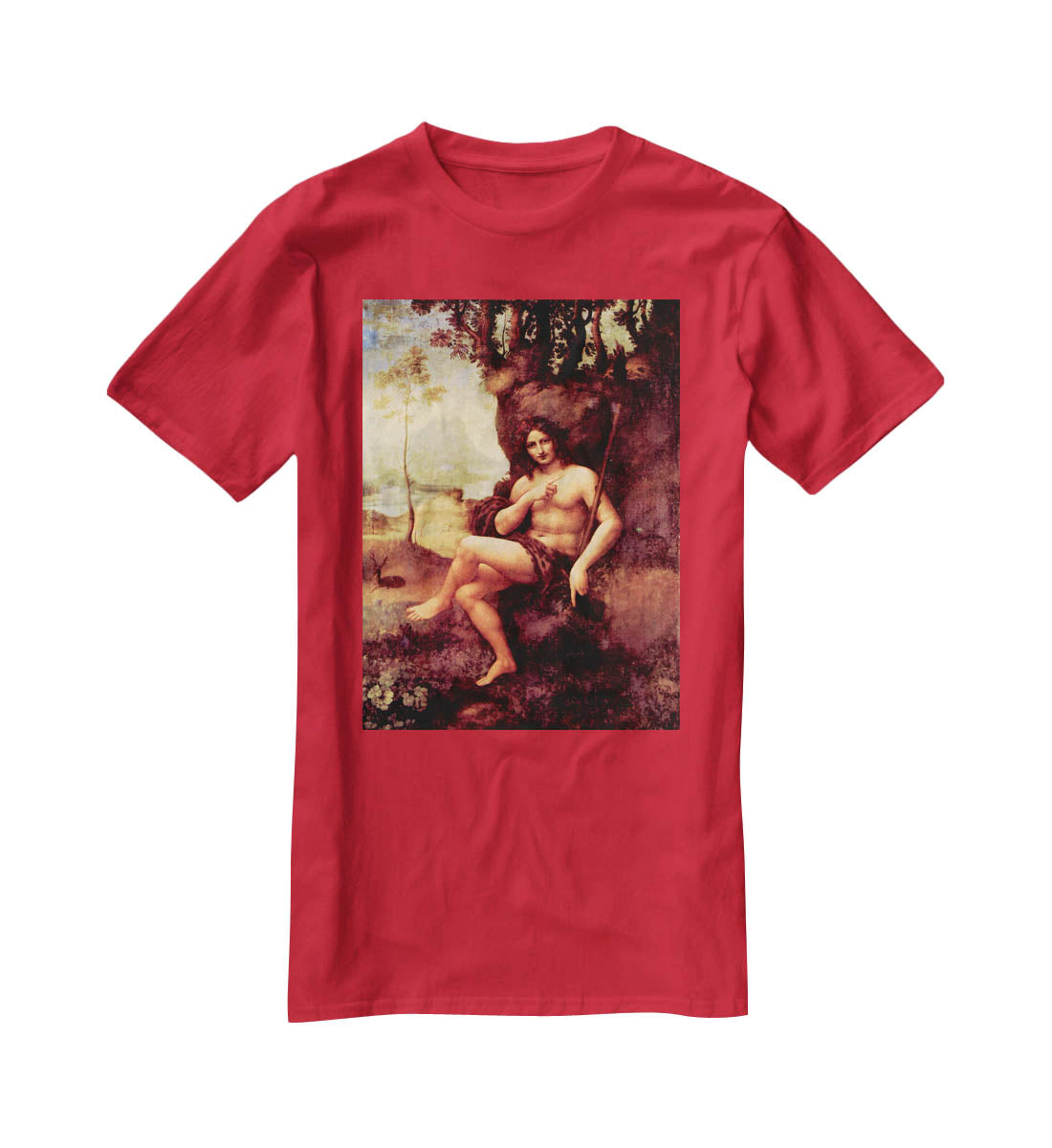 Bacchus by Da Vinci T-Shirt - Canvas Art Rocks - 4