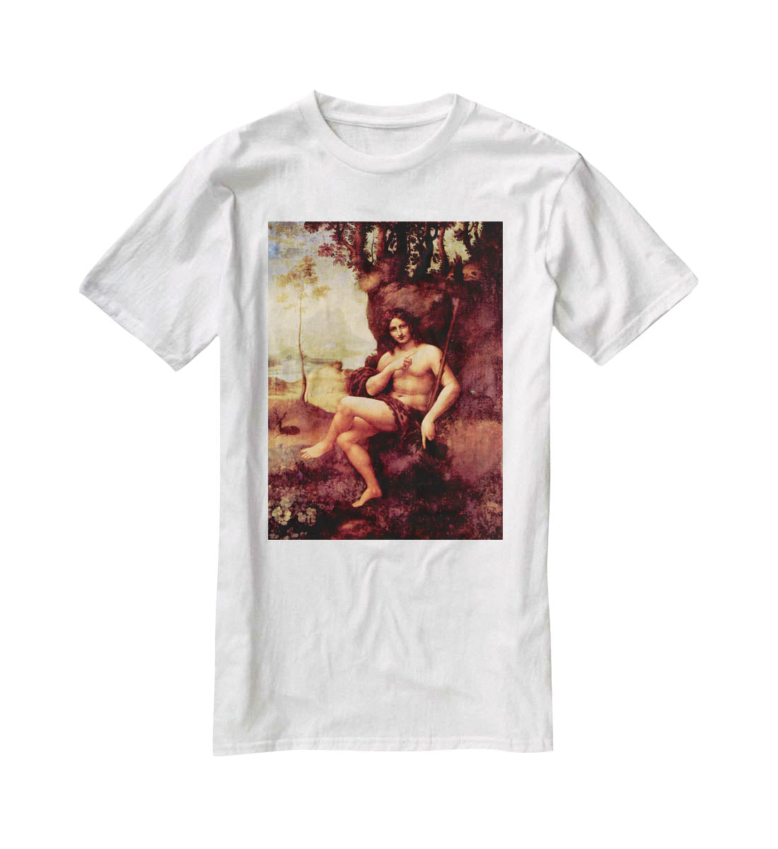 Bacchus by Da Vinci T-Shirt - Canvas Art Rocks - 5