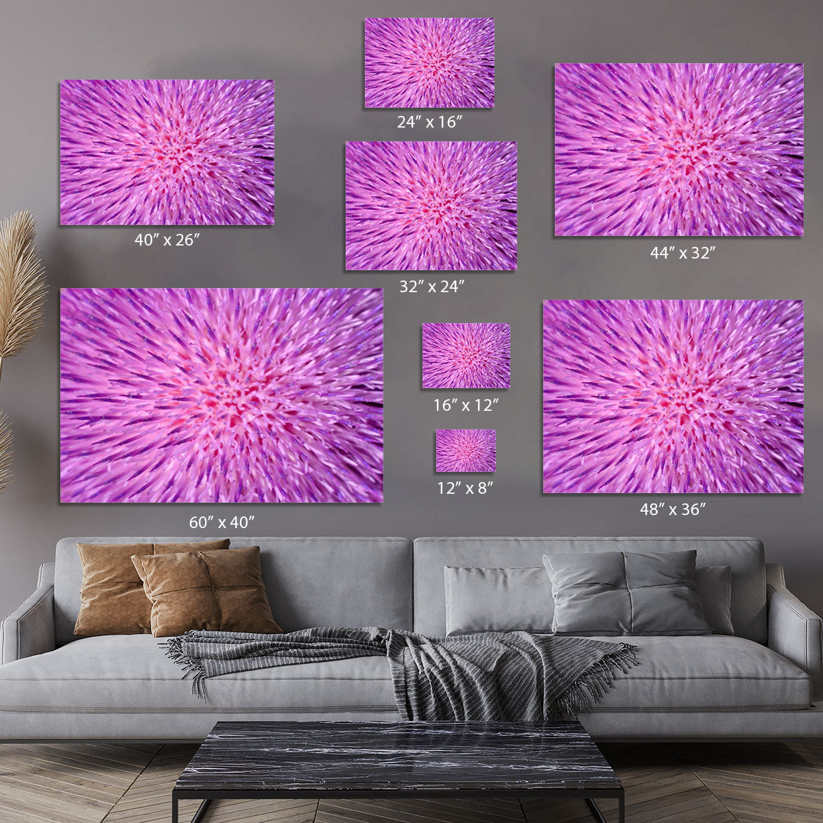 Background of thistle flower Canvas Print or Poster - Canvas Art Rocks - 7