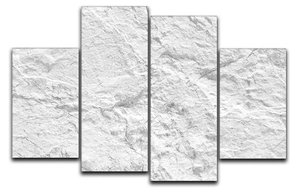 Background of white stone 4 Split Panel Canvas - Canvas Art Rocks - 1