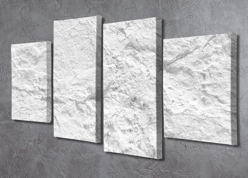 Background of white stone 4 Split Panel Canvas - Canvas Art Rocks - 2
