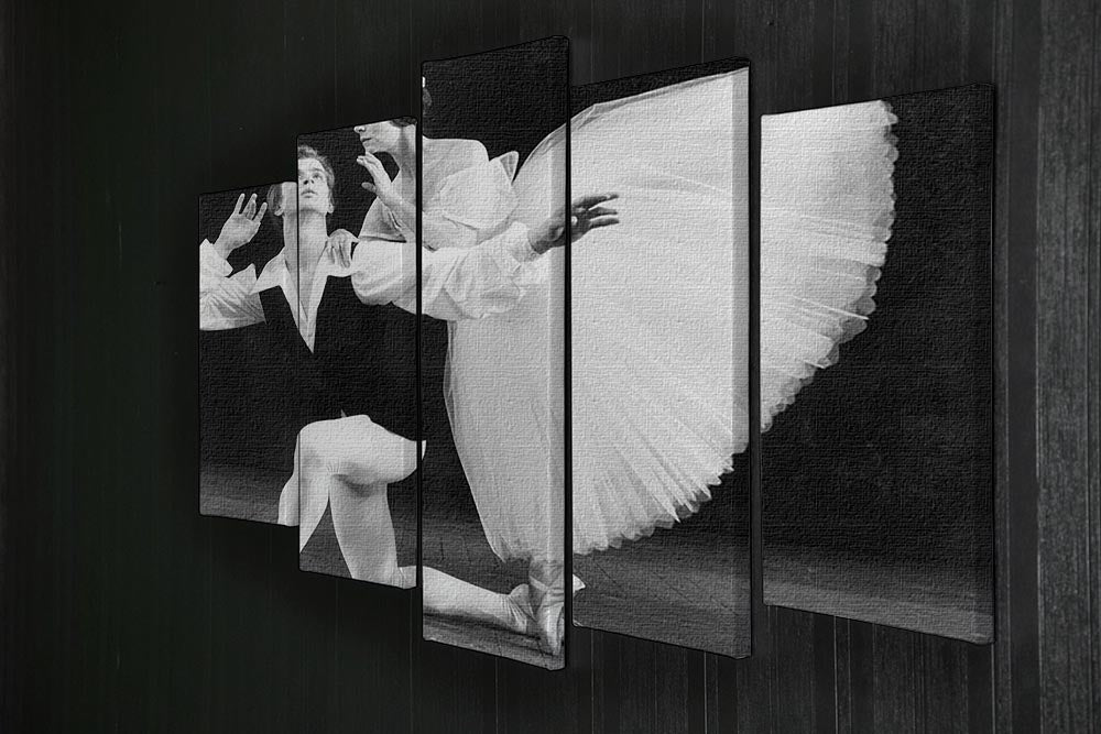 Ballet dancers Rudolf Nureyev and Yvette Chauvire 5 Split Panel Canvas - Canvas Art Rocks - 2