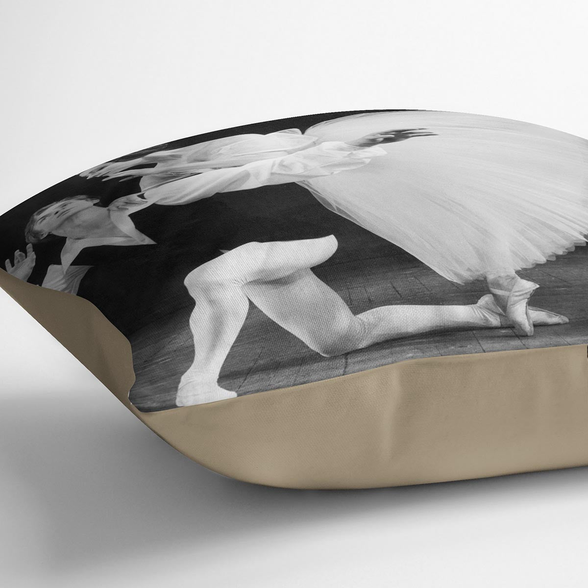Ballet dancers Rudolf Nureyev and Yvette Chauvire Cushion - Canvas Art Rocks - 2