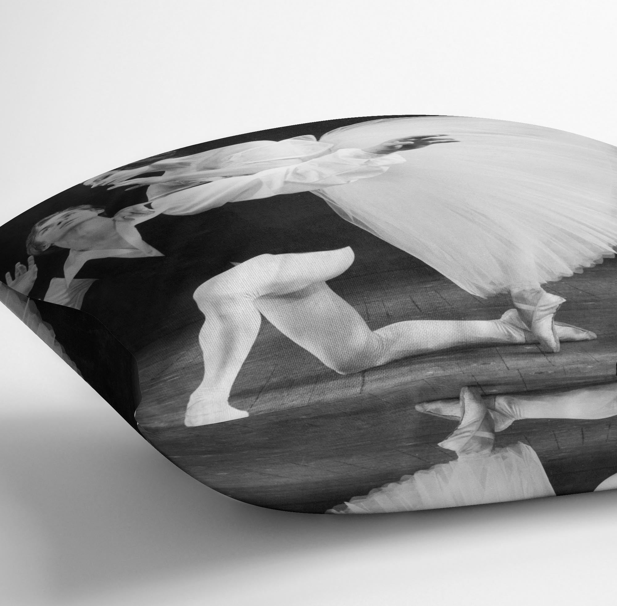 Ballet dancers Rudolf Nureyev and Yvette Chauvire Cushion - Canvas Art Rocks - 3