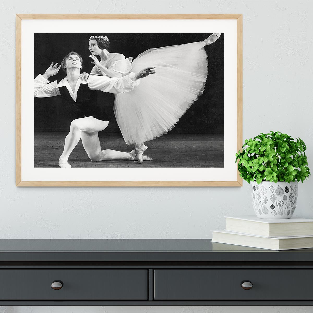Ballet dancers Rudolf Nureyev and Yvette Chauvire Framed Print - Canvas Art Rocks - 3