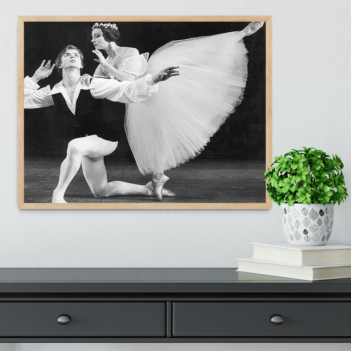 Ballet dancers Rudolf Nureyev and Yvette Chauvire Framed Print - Canvas Art Rocks - 4