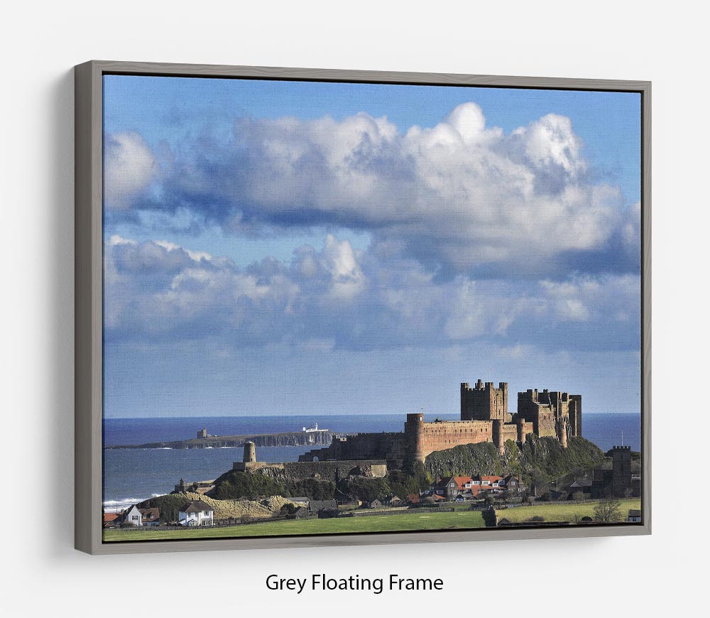 Bamburgh Castle Floating Frame Canvas - Canvas Art Rocks - 3