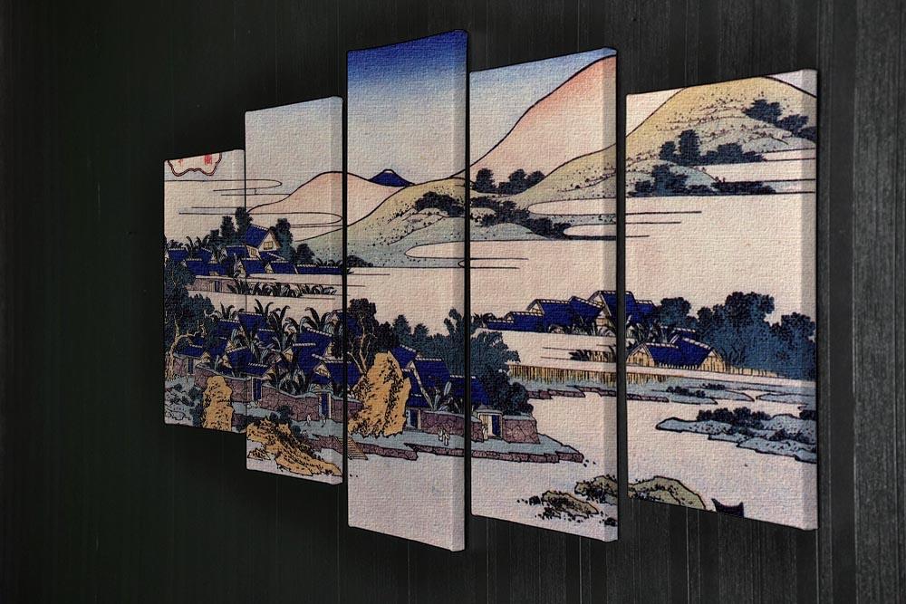 Banana plantation at Chuto by Hokusai 5 Split Panel Canvas - Canvas Art Rocks - 2