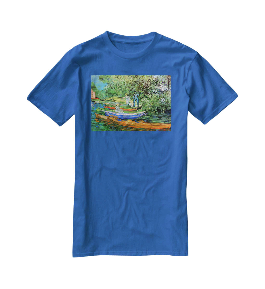 Bank of the Oise at Auvers by Van Gogh T-Shirt - Canvas Art Rocks - 2