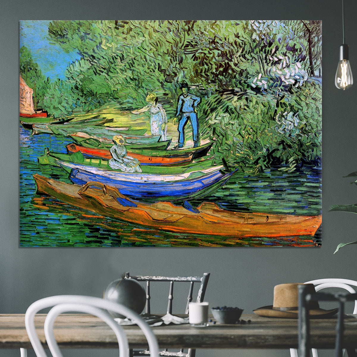 Bank of the Oise at Auvers by Van Gogh Canvas Print or Poster - Canvas Art Rocks - 3