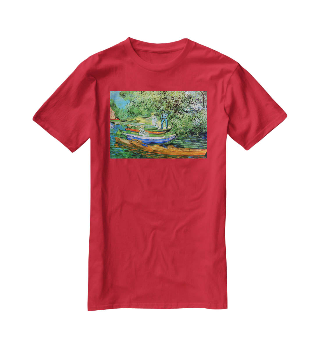 Bank of the Oise at Auvers by Van Gogh T-Shirt - Canvas Art Rocks - 4
