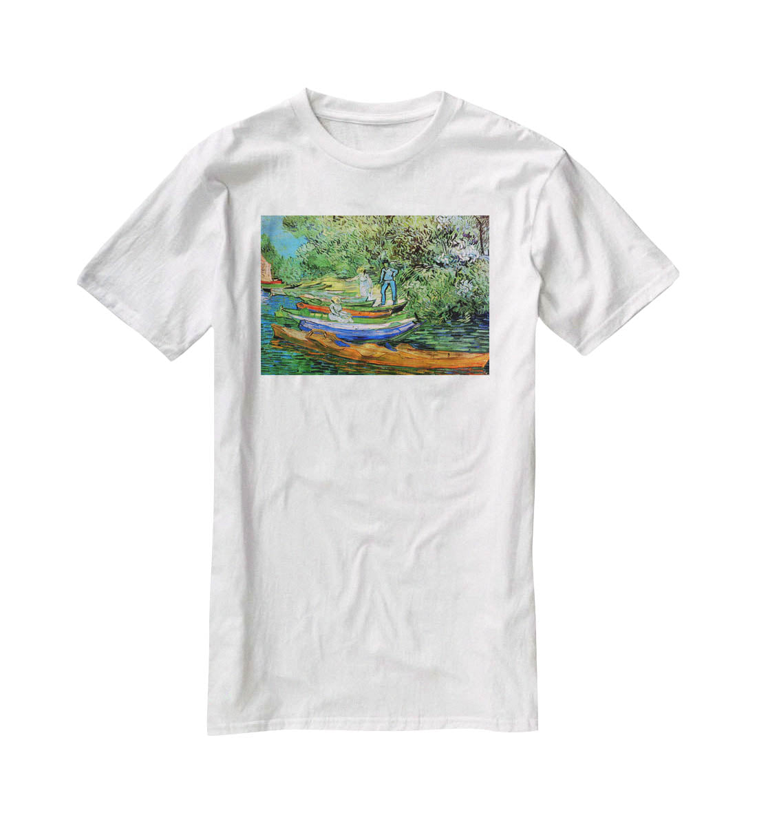 Bank of the Oise at Auvers by Van Gogh T-Shirt - Canvas Art Rocks - 5