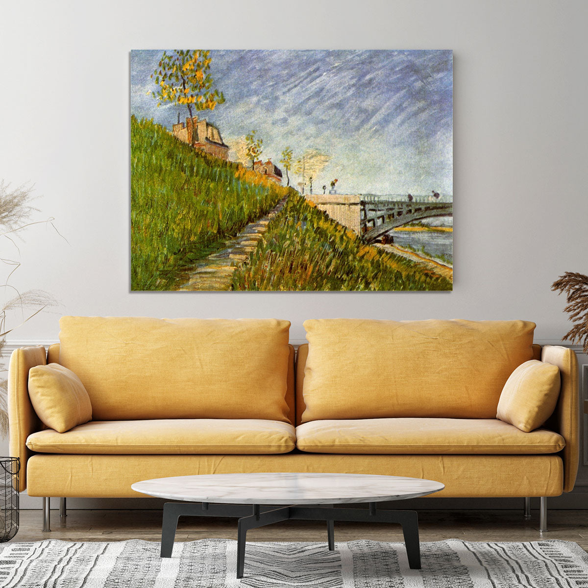 Banks of the Seine with Pont de Clichy by Van Gogh Canvas Print or Poster - Canvas Art Rocks - 4