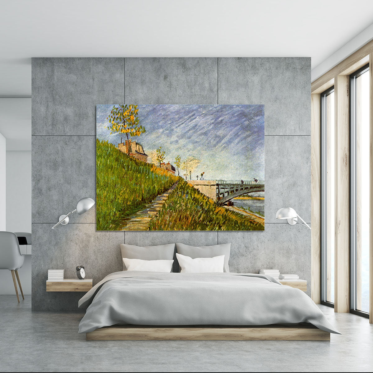Banks of the Seine with Pont de Clichy by Van Gogh Canvas Print or Poster - Canvas Art Rocks - 5