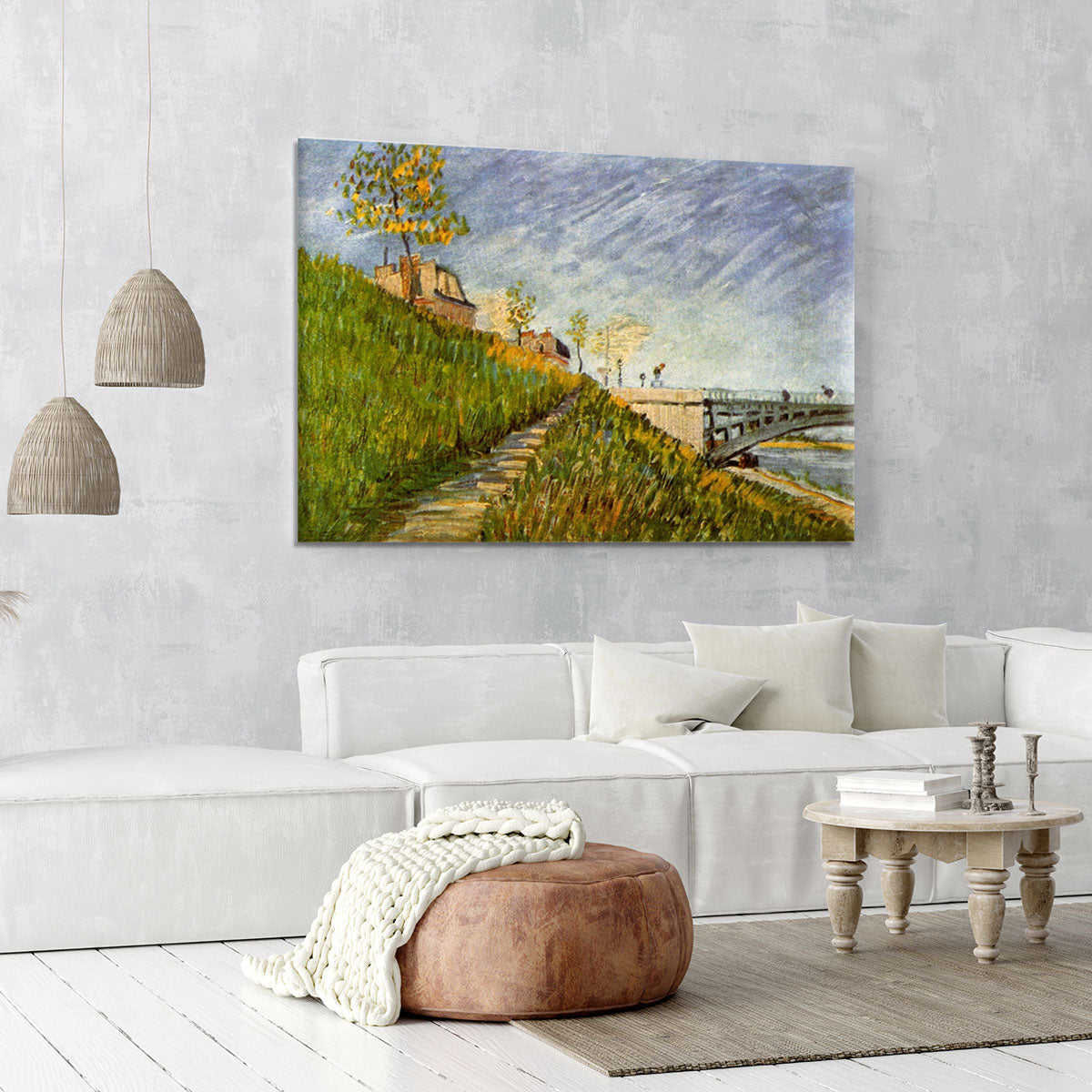 Banks of the Seine with Pont de Clichy by Van Gogh Canvas Print or Poster - Canvas Art Rocks - 6