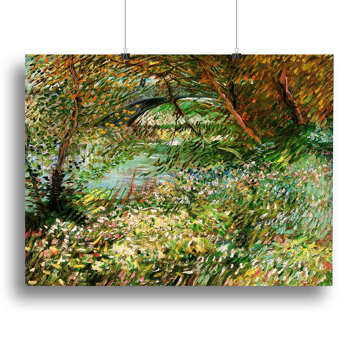 Banks of the Seine with Pont de Clichy in the Spring by Van Gogh Canvas Print or Poster - Canvas Art Rocks - 2