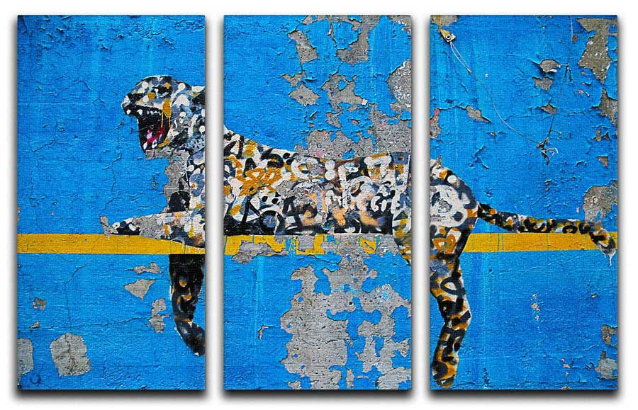 Banksy Cheetah Split-Panel Canvas Print - Canvas Art Rocks