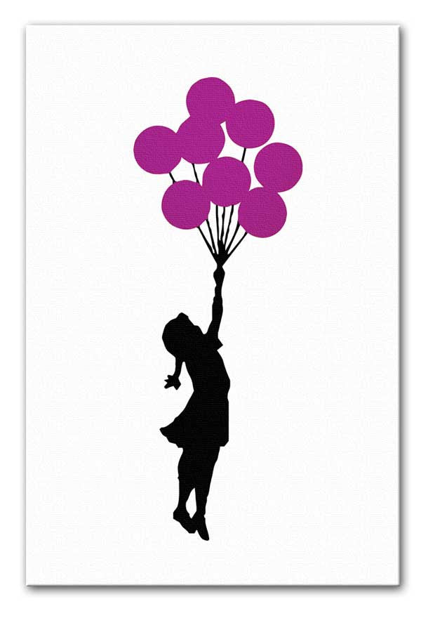 Banksy Flying Balloon Girl Print - Canvas Art Rocks - 4