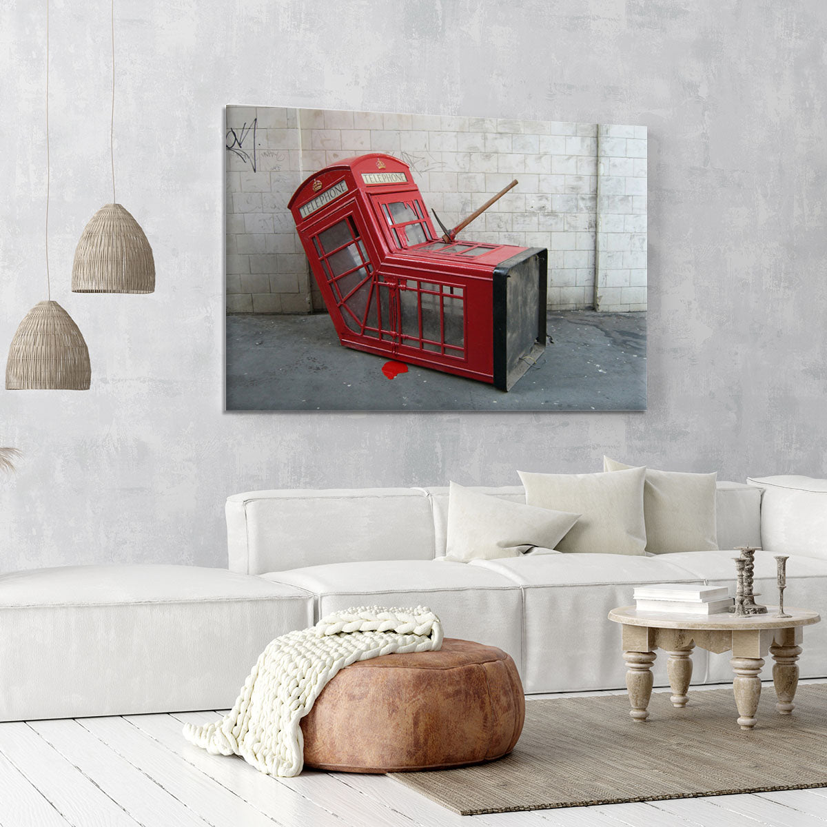 Banksy Death of a Phone Booth Canvas Print or Poster