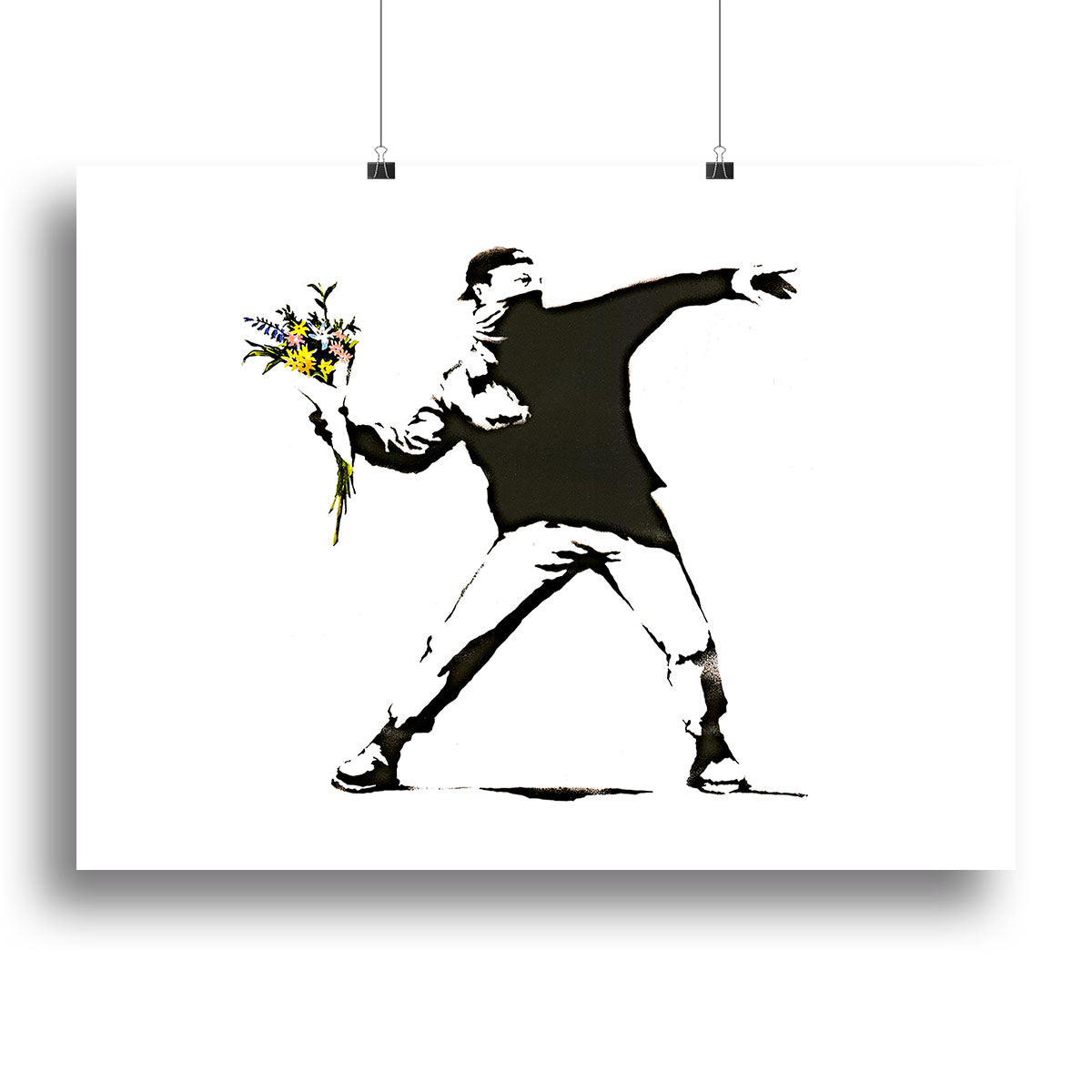 Banksy Flower Thrower Canvas Print or Poster