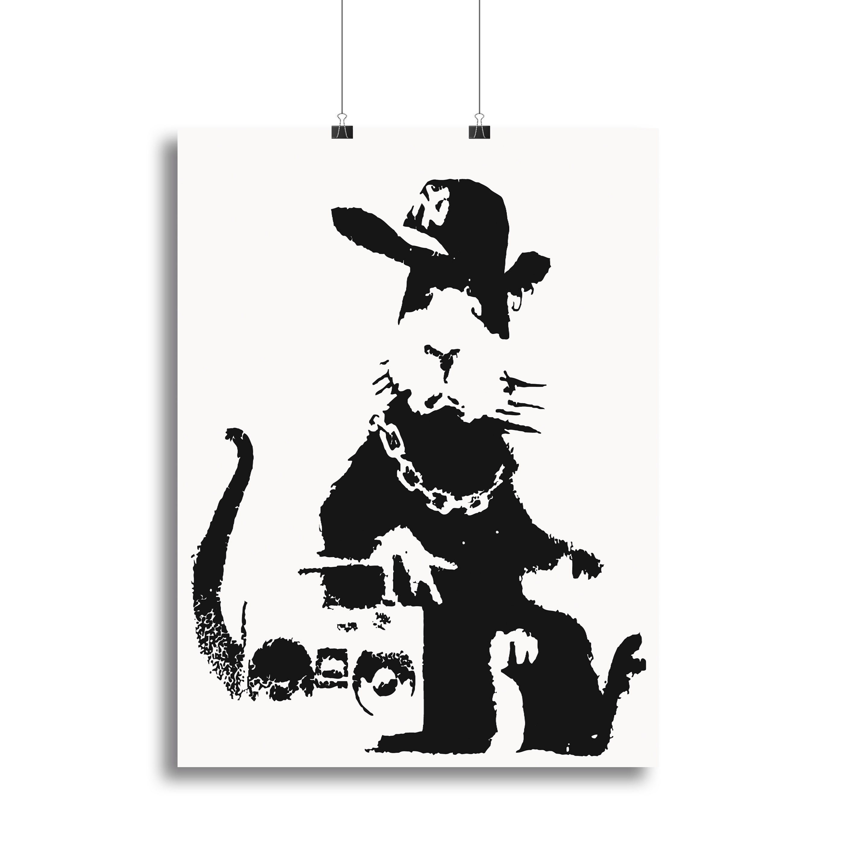 Banksy Gangster Rat Canvas Print or Poster