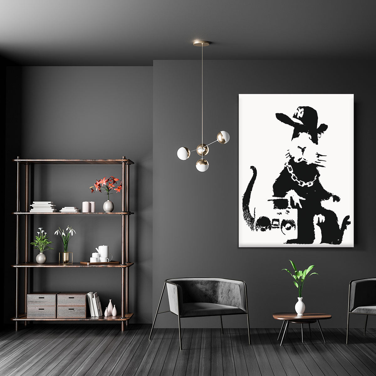 Banksy Gangster Rat Canvas Print or Poster