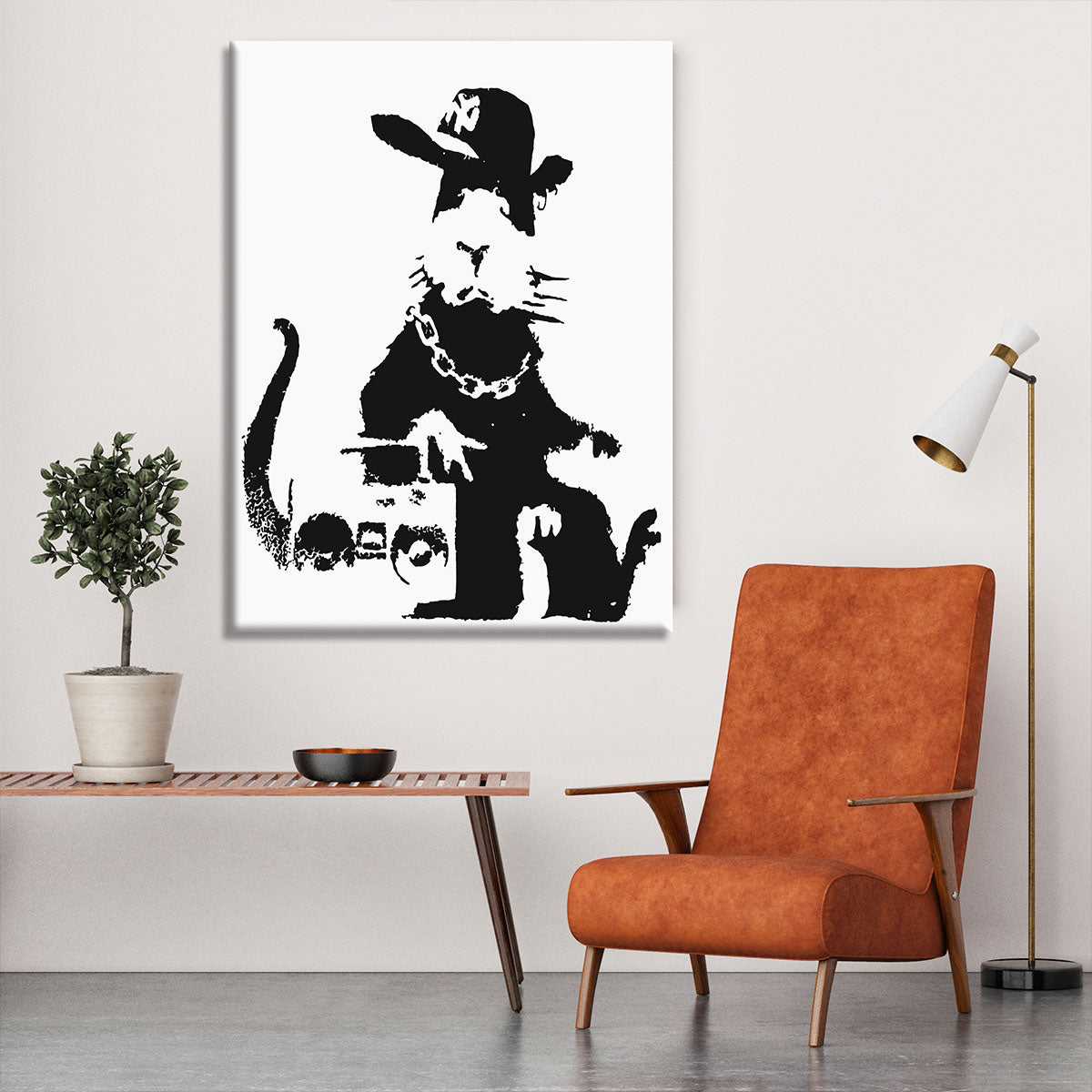 Banksy Gangster Rat Canvas Print or Poster