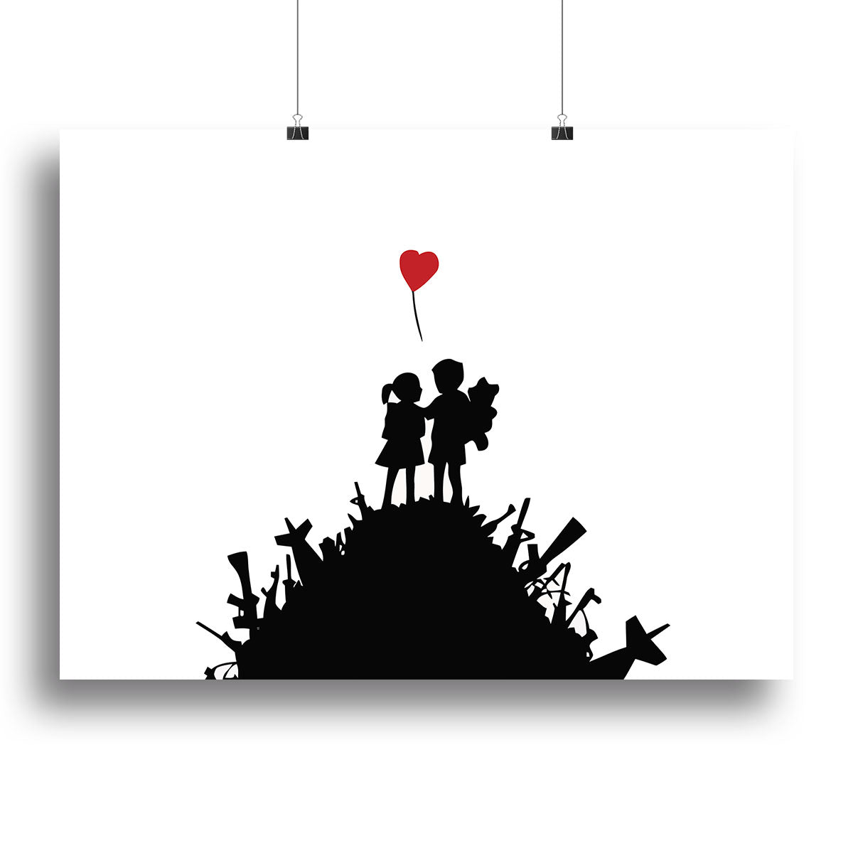 Banksy Kids on Gun Hill Canvas Print or Poster