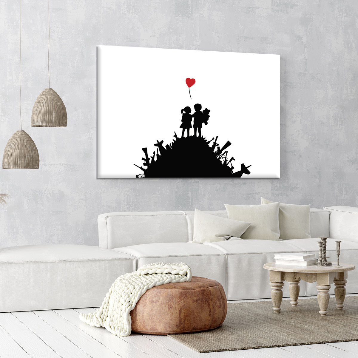 Banksy Kids on Gun Hill Canvas Print or Poster